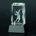 Trofeum kryształowe CAL50105/EART LED 50x50x105mm + grawerowanie