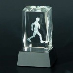 Trofeum kryształowe CAL50105/RUN LED 50x50x105mm + grawerowanie