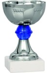 Puchar 9017 C srebrno-niebieski H-10 cm R-60 mm + grawerowanie