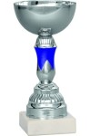 Puchar 9018 C srebrno-niebieski H-13 cm R-60 mm + grawerowanie