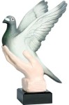 Figurka odlewana gołąb RFST2045-27 H-27cm + grawerowanie