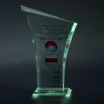 Trofeum szklane G024 265x170mm w etui + nadruk kolor LUXORJet