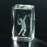 Trofeum kryształowe KR5080/EART w etui 50x50x80mm + grawerowanie