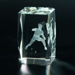 Trofeum kryształowe KR5080/PIN w etui 50x50x80mm + grawerowanie