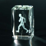 Trofeum kryształowe KR5080/RUN w etui 50x50x80mm + grawerowanie