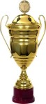 Puchar 2044 AP złoty H-76,5 cm R-260 mm z przykrywką + grawerowanie
